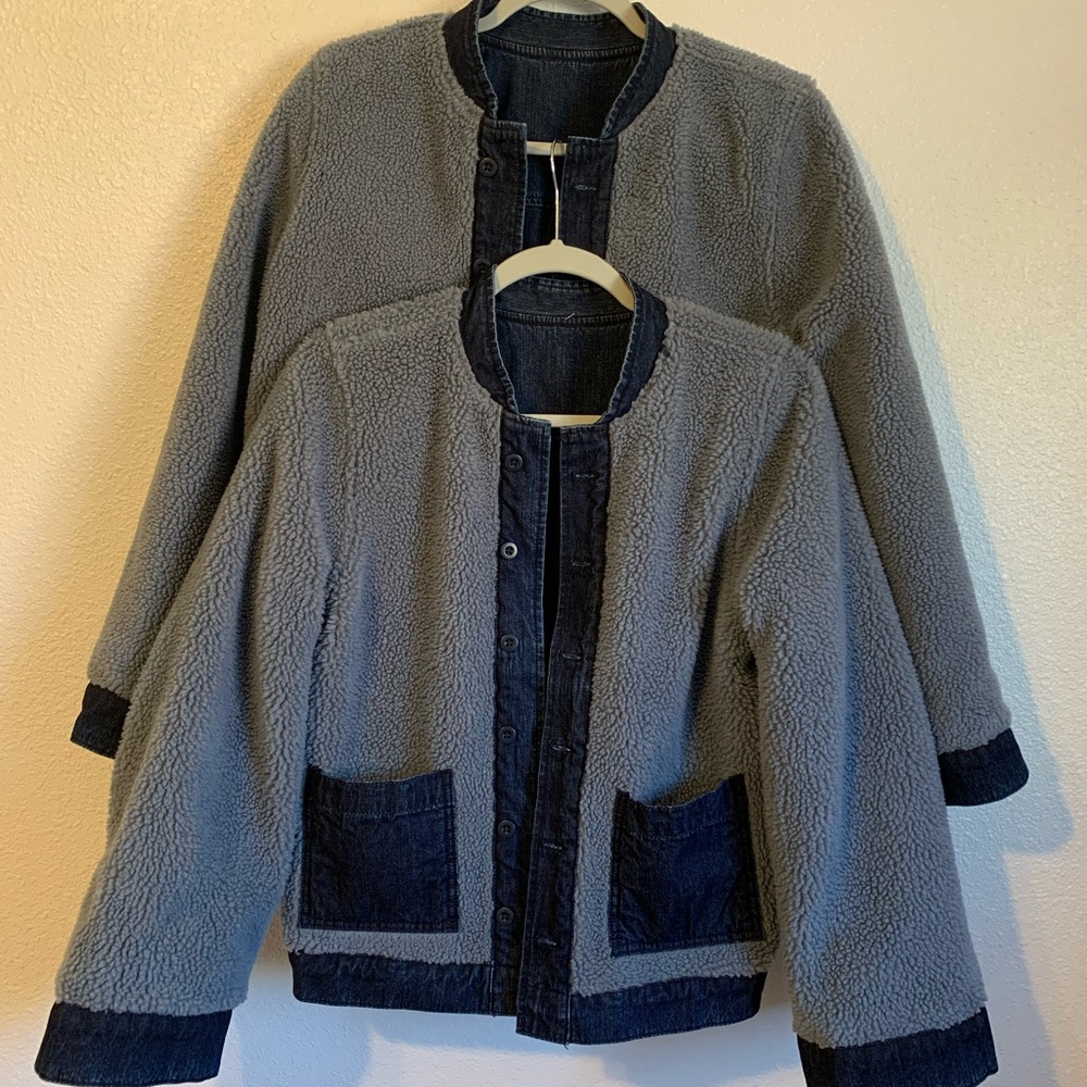 Madewell Reversible Sherpa Jean Jacket Size Small - Picture 5 of 8